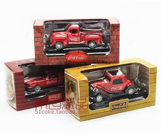 禮盒裝可口可樂1950年代1:32FORD貨車運輸車合金車汽車模型