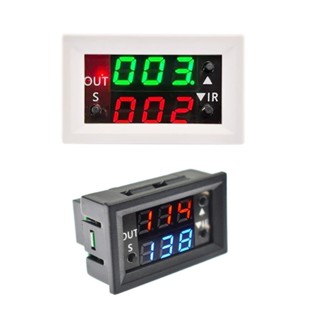 ♞,♘,♙,,雙顯示時間繼電器模組 DC 12V 延時繼電器 Mini LED 數字定時器繼電器定時延時迴圈時間控制開關