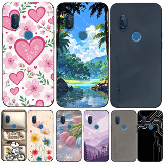 MOTOROLA 適用於摩托羅拉 Moto one hyper 手機殼軟矽膠保護黑色 Tpu 手機殼人風景可愛動物簡約成