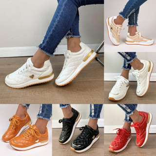 📣📣 ✨新品❤️ 5色 大尺碼 36-43 運動鞋女 跑步鞋 平底鞋 軟底鞋 鬆糕鞋厚底鞋 素色抽繩休閒單鞋