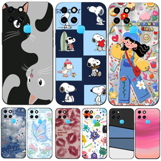 INFINIX SMART 6 X6511 SMART6 PLUS 矽膠手機後蓋黑色 tpu 手機殼防摔高階手機殼
