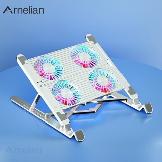 ※順發優選※ ♞,♘Arnelian筆記本散熱器散熱風扇散熱器便攜折疊筆記本電腦支架rgb七彩燈鋁合金支架