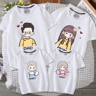 三隻熊🐻/親子服裝/母女裝/韓國正韓親子裝/全家福裝/ 卡通親子裝一家三四口春夏裝母女裝洋氣高階純棉短袖t卹