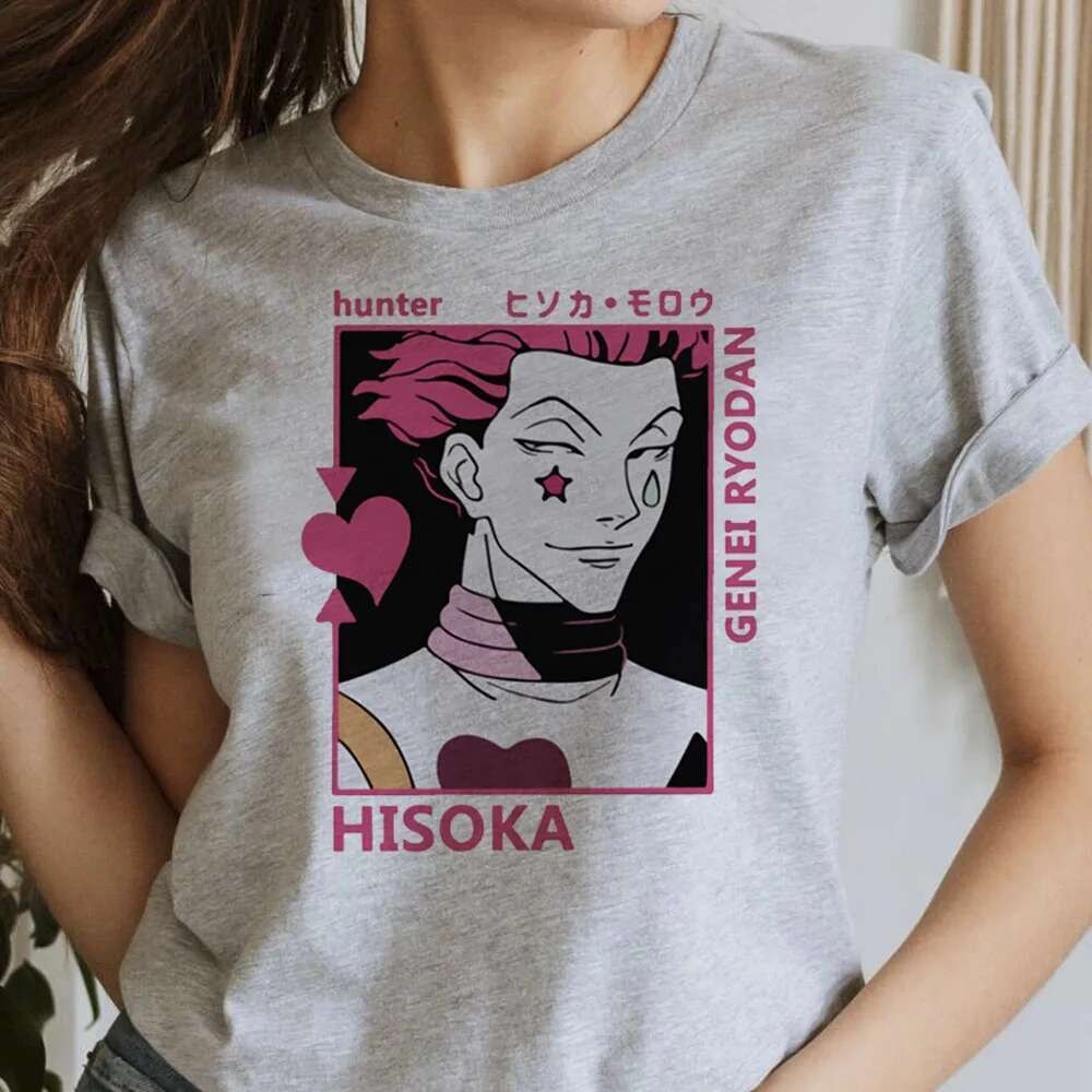 Hunter x Hunter Killua Zoldyck Hisoka Kurapika Gon 女粉彩韓國衣服街頭