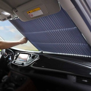 汽車遮陽簾防曬隔熱前擋風玻璃窗簾遮光遮陽擋自動伸縮車用遮陽板