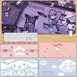 三麗鷗 Kuromi Cinnamoroll Mymelody 卡哇伊動漫卡通大號滑鼠墊 PC 遊戲玩家筆記本電腦桌墊遊