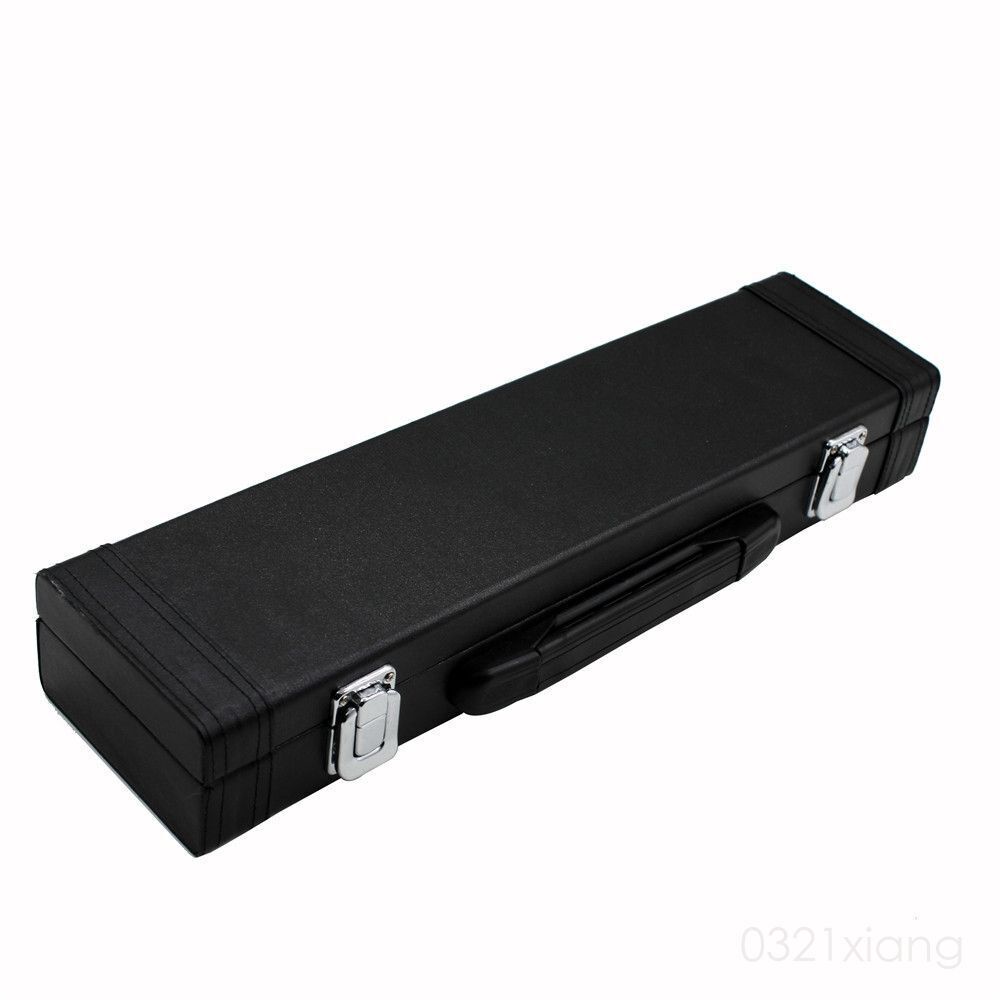 熱銷款16孔長笛皮盒 管樂器收納盒 樂器包裝盒 黑色高檔便攜盒156