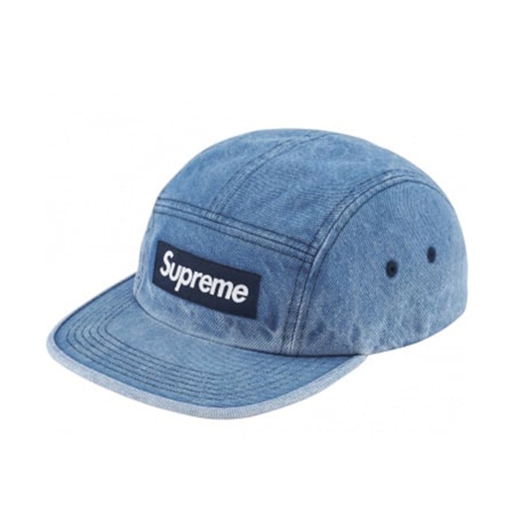 [FLOMMARKET]Supreme 23FW Washed Chino Twill Camp Cap 五分割帽 丹寧