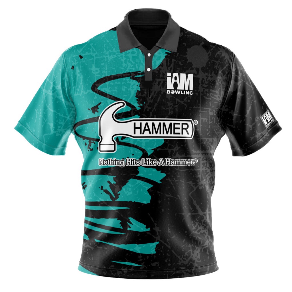 2024 新款夏季男士運動戶外速乾透氣 T 恤 Hammer DS 保齡球 3D Polo 衫