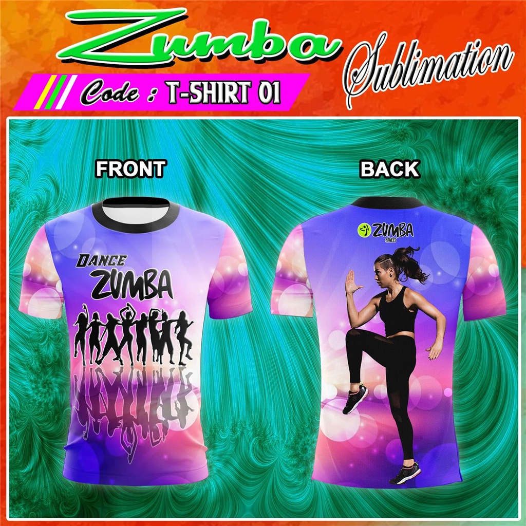 Zumba 夏季新款女士 T 恤全昇華 T 恤 3D 透氣短袖 T 恤男女原創設計舞蹈服裝