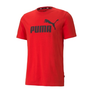 Puma ESSENTIAL LOGO 男式 T 恤紅色