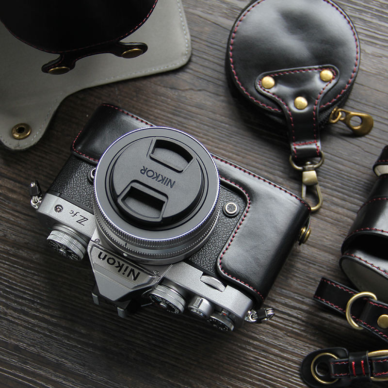 適用尼康zfc相機包單肩皮套Nikon ZFC保護套 復古懷舊相機套斜挎