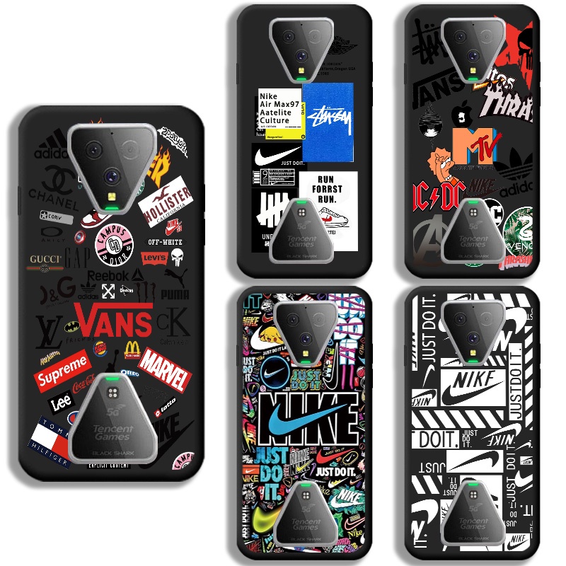 XIAOMI 小米黑鯊 2 3 Pro 手機殼時尚品牌防震啞光軟 TPU 保護套