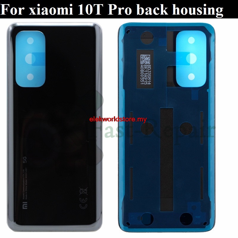 XIAOMI MI Yii- 適用於小米 10T Pro 5G 後蓋電池玻璃外殼適用於小米 10T Pro 後蓋
