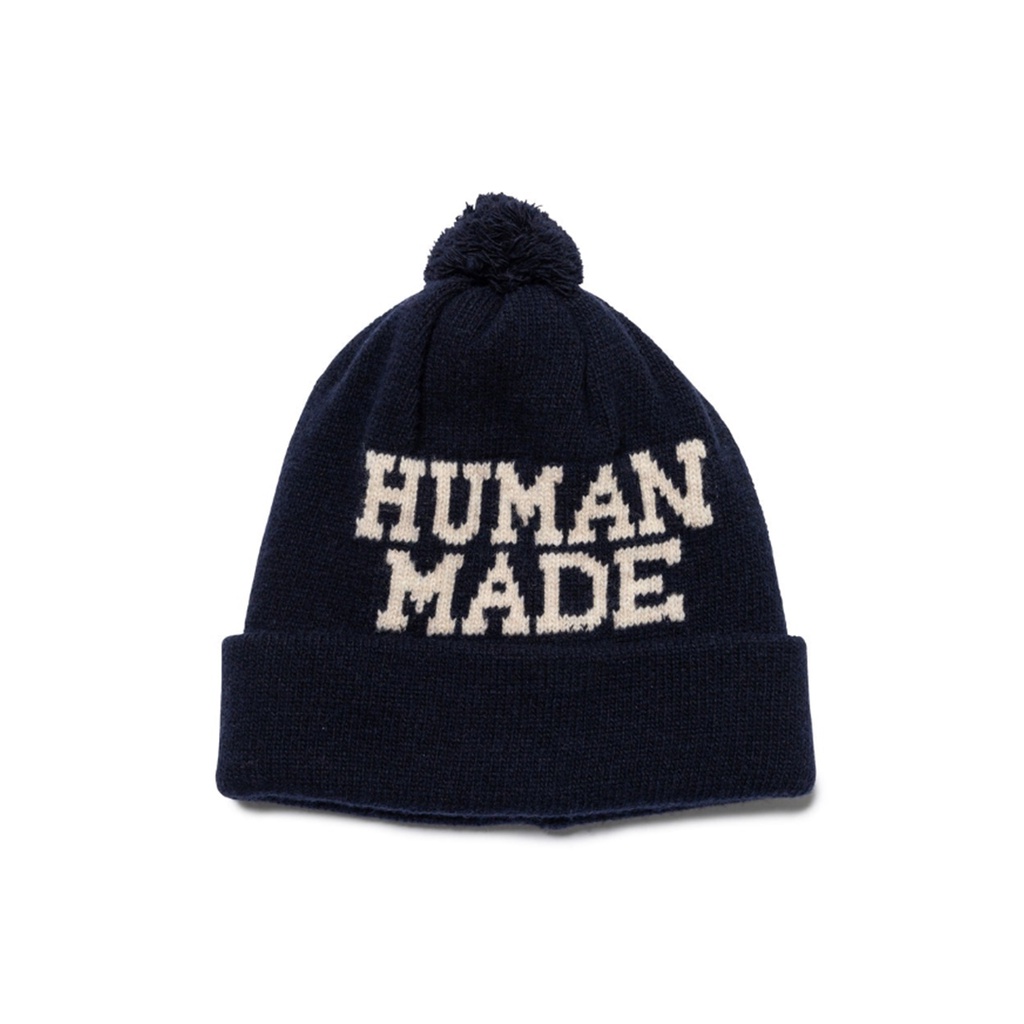 [FLOMMARKET] HUMAN MADE POP BEANIE 針織毛帽 深藍 HM26GD016