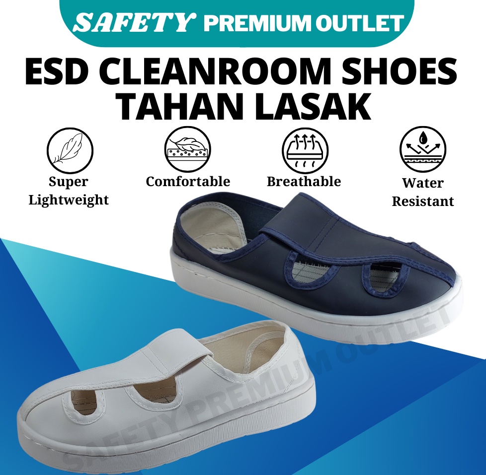 Esd 無塵鞋 Kasut ESD ESD 鞋 - 白色防靜電鞋 Kasut ESD Kilang ESD 鞋防新鞋防新