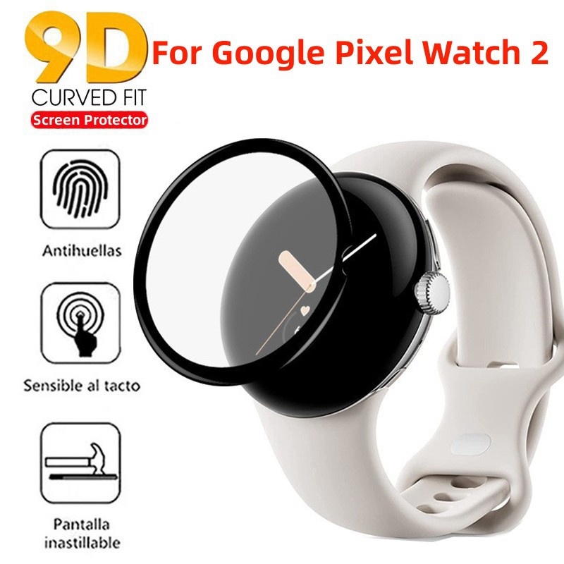 適用於 Google Pixel Watch 2 保護玻璃的 9D 曲面鋼化玻璃