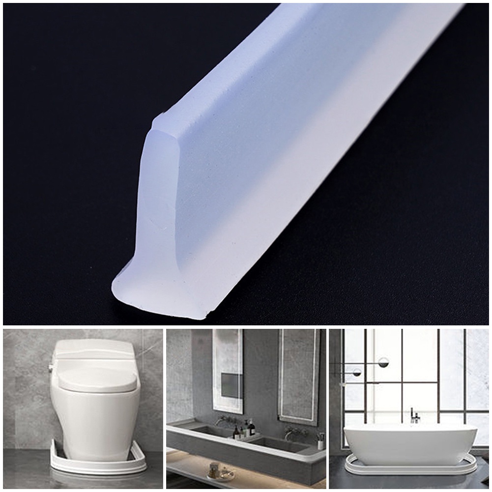 【熱賣】100-300CM橡膠矽膠淋浴屏障止水條浴室防水條