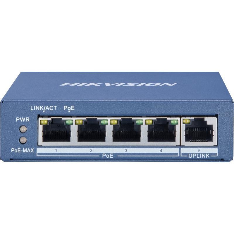 ♞,♘,♙Switch PoE 4 端口 1 上行鏈路 HikVision DS-3E0505P-E/M 35W SFT