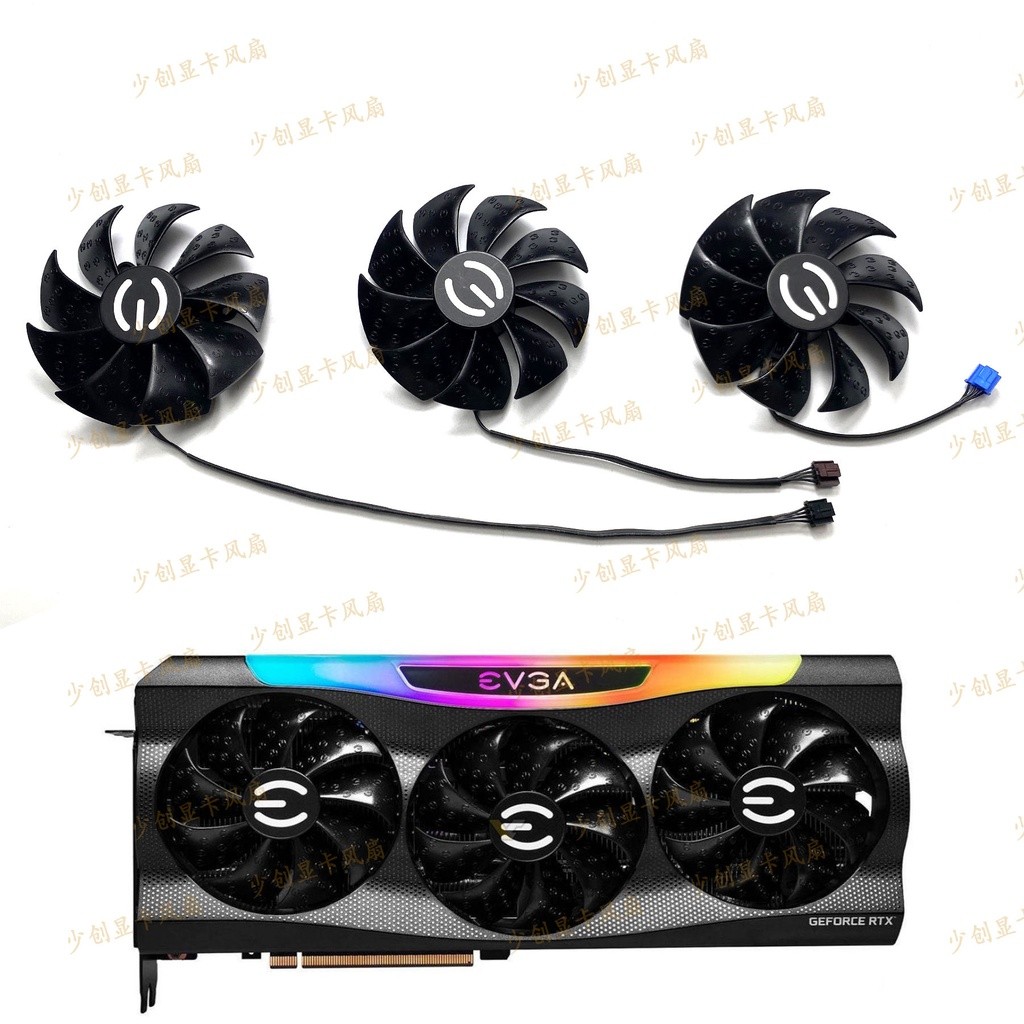 ♞,♘【顯卡風扇】EVGA艾維克RTX3070 3070ti 3080 3080ti 3090 FTW3顯卡散熱風扇