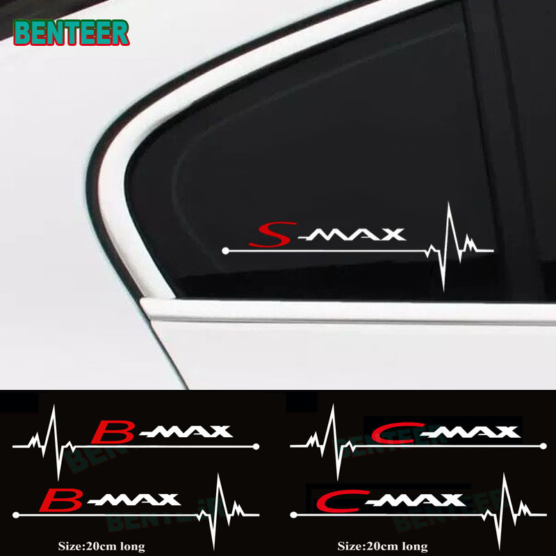 2 件裝車窗貼紙適用於福特 Smax S-max Cmax C-max BMAX 汽車配件