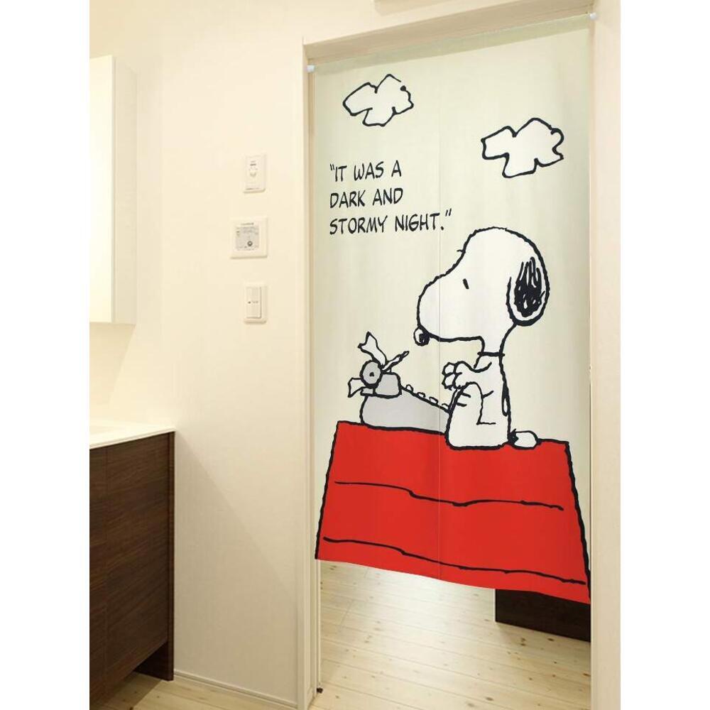 Snoopy 半簾門簾廚房窗簾軟掛簾餐廳門屏風裝飾窗簾