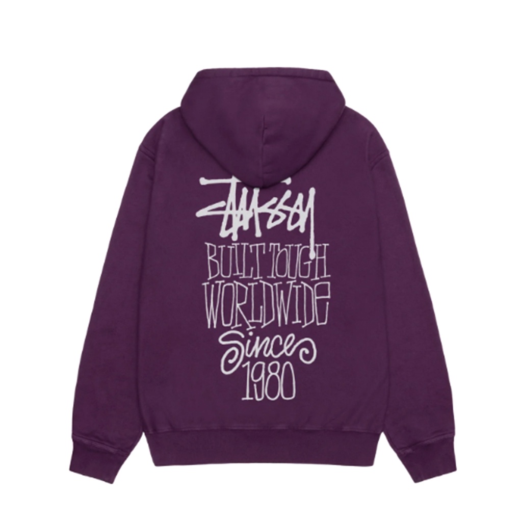 [FLOMMARKET] Stussy Built Tough Hoodie Pigment Dyed 水洗帽T 紫色