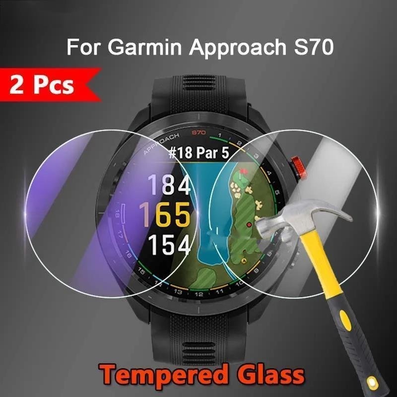 Garmin Approach S70 42mm 47mm 智能手錶屏幕保護膜 2.5D 9H 超透明/防藍光鋼化玻璃膜