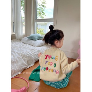 ✨小不點兒✨ 女童針織衫 字母刺繡 時尚洋氣 女童繡花字母毛衣冬季新款兒童韓版時髦針織衫寶寶加厚上衣潮90-150cm