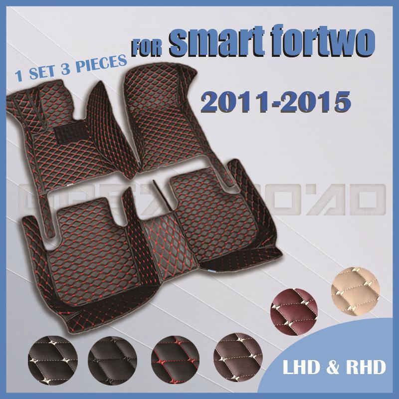 汽車腳墊適用於奔馳 smart fortwo 2011 2012 2013 2014 2015 定制汽車腳墊汽車地毯罩