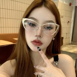 24147|單色|金屬復古貓眼眼鏡女甜美酷炫時尚眼鏡