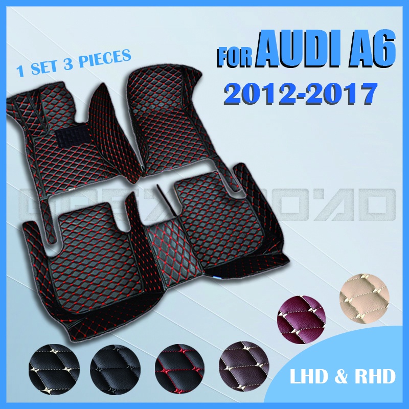 汽車腳墊適用於奧迪 A6 轎車 2012 2013 2014 2015 2016 2017 定制汽車腳墊汽車地毯罩