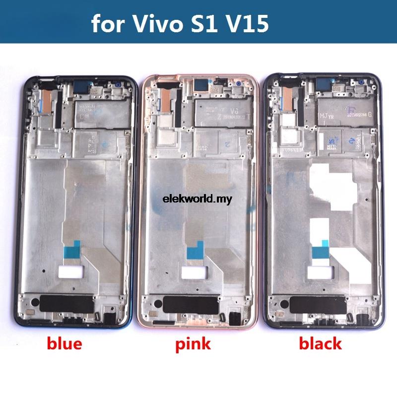 Guo- 適用於 Vivo S1 V15 前框架 LCD 框架全新前外殼適用於 Vivo S1 V15 LCD 擋板手機