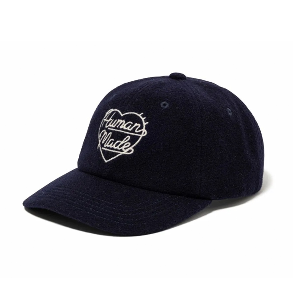 [FLOMMARKET] HUMAN MADE WOOL CAP 羊毛 六分割 帽子 深藍 HM26GD012