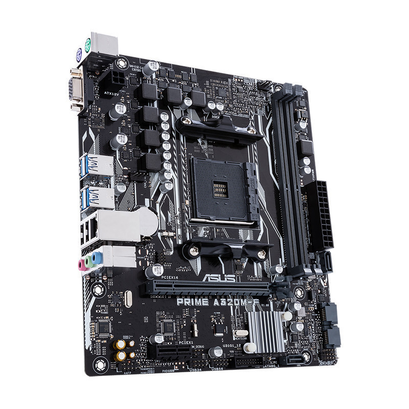♞,♘,♙華碩 PRIME A320M-F 主板插座 AM4 2xDDR4 DIMM 使用 AMD A320 芯片組 M