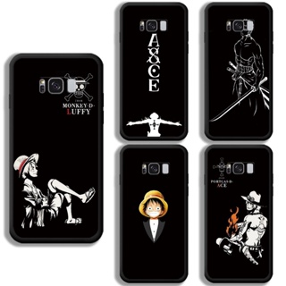 SAMSUNG 一件三星 Galaxy S6 s7 Edge S8 S9 Plus 手機殼黑色純色矽膠保護殼保護套