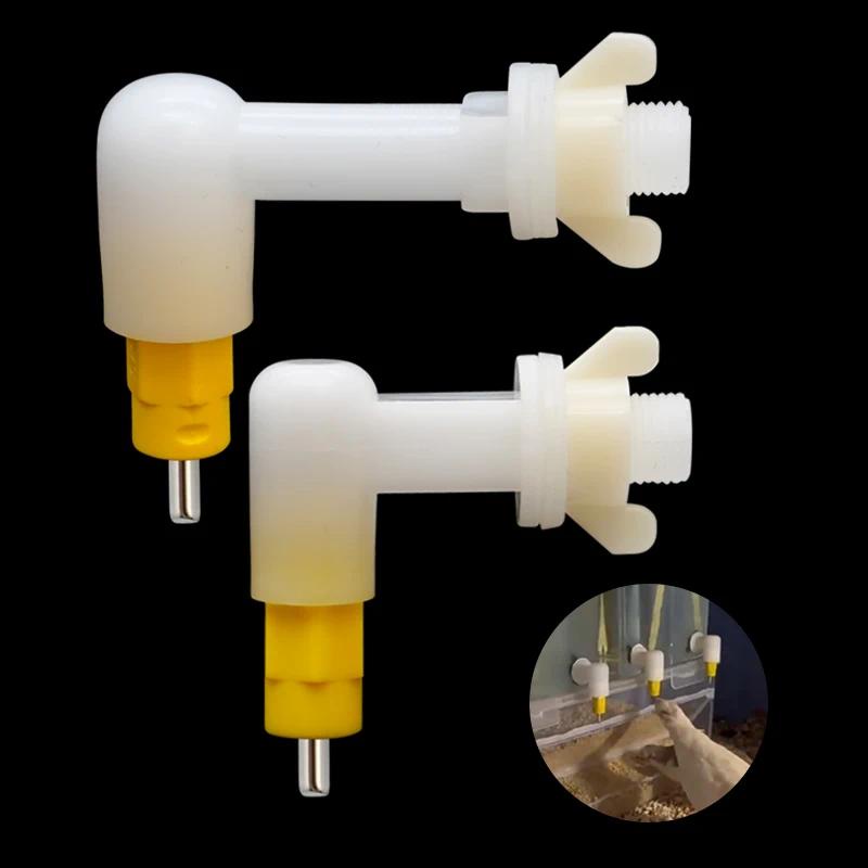 4 件裝雞飲水器乳頭飲水器鵪鶉小雞火雞鴨家禽飲水器乳頭防漏自動彈簧式
