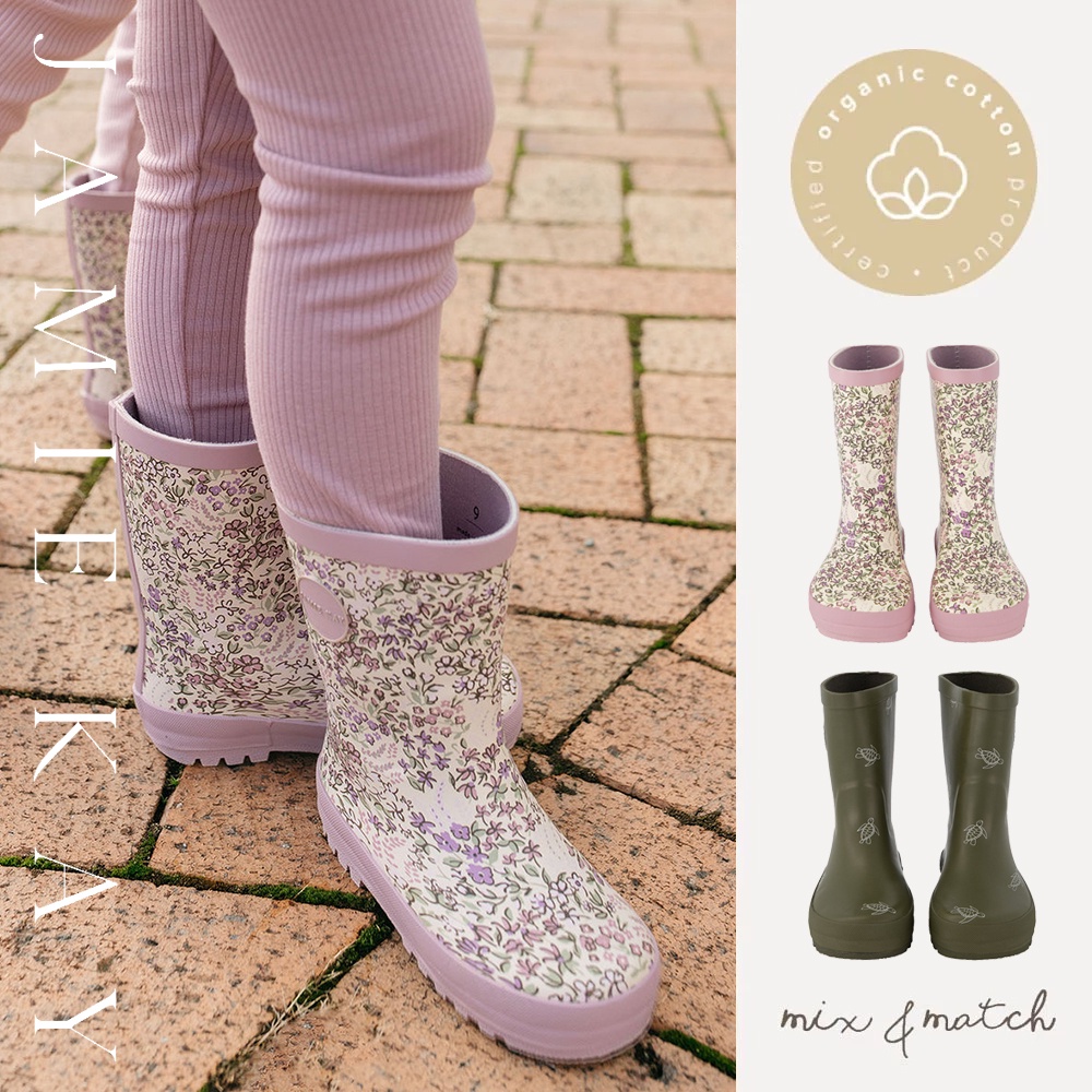 紐西蘭 Jamie Kay 圖案威靈頓雨靴 兒童雨鞋 防水雨鞋 兒童雨靴 橡膠 防滑 雨鞋 下雨必備 男童雨鞋 女童雨鞋