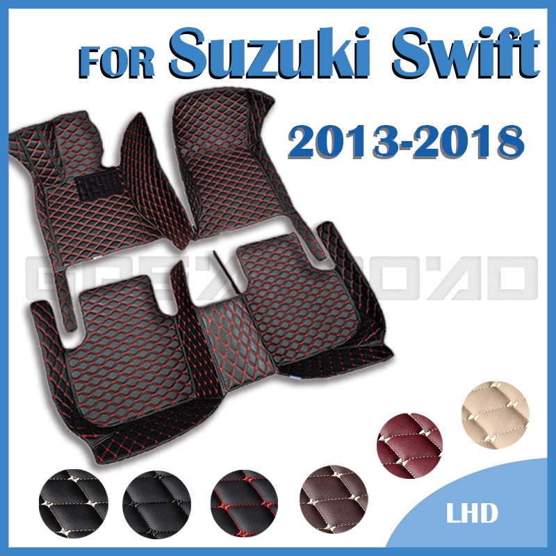 SUZUKI 適用於鈴木 swift 2013-2018 2014 2015 的汽車腳墊定制汽車腳墊汽車地毯罩內飾配件