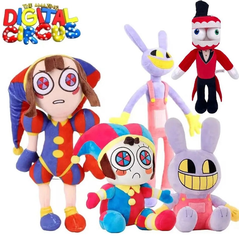 動漫遊戲神奇的數字赛博馬戲團小丑帕姆尼  賈克斯公仔毛絨玩具可愛卡通軟填充娃娃兒童禮物