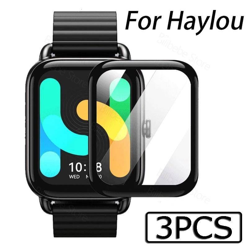 適用於 Haylou LS02 LS01 智能手錶 2 太陽能 LS05 屏幕保護膜的 20D 全覆蓋軟保護膜(非玻璃