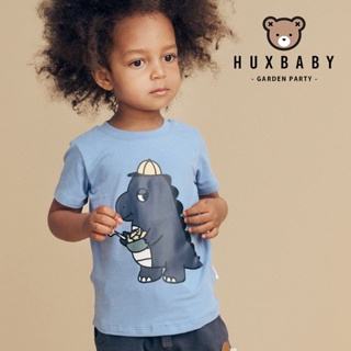 《24H出貨》澳洲 Huxbaby 藍恐龍有機棉短袖上衣 童裝 有機棉 短袖上衣 短袖T恤 男孩T恤 澳洲設計 男孩上衣