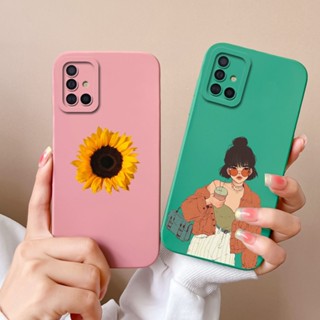 SAMSUNG 適用於三星 Galaxy A31 A40S A515F 外殼甜美少女外殼軟矽膠後蓋適用於 A31 A31