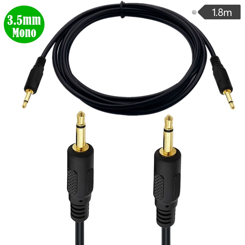 信號轉換線 鍍金全銅3.5mm mono單聲道雙公頭線 單音3.5mm公對公音頻線耳機線 PC cables