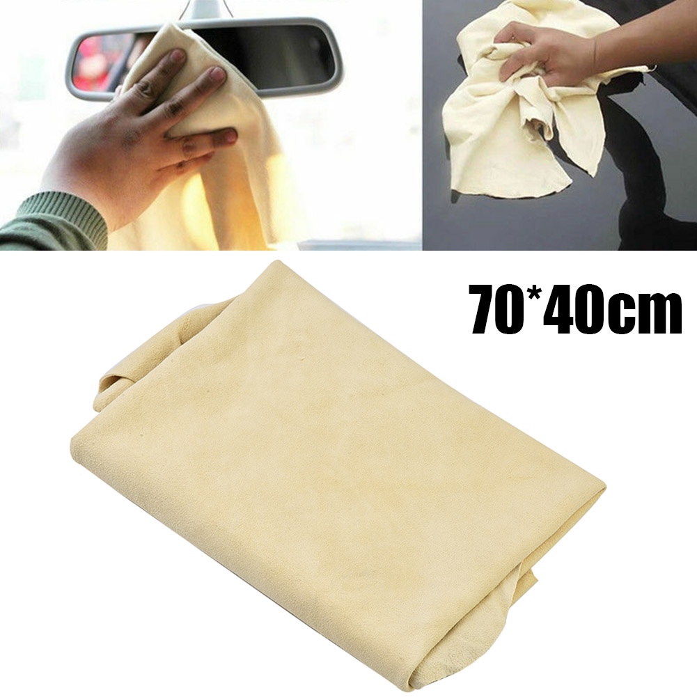 Hot 70*40cm 天然麂皮汽車屏幕清潔布洗滌吸水毛巾