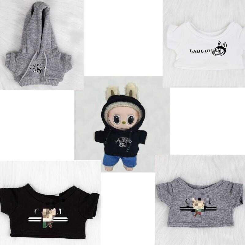 拉布佈配飾 娃娃衣服 拉布佈衣服 拉布佈周邊 Labubu公仔衣服17cm掛件馬卡龍搪膠臉拉布布可愛娃衣換裝著替 467