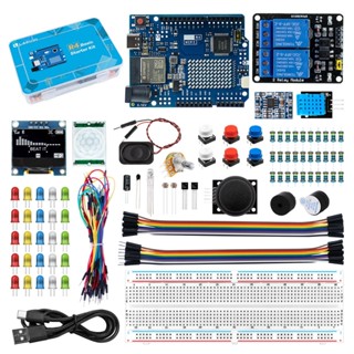 ♞Lafvin Arduino UNO R4 基本入門套件,帶麵包板 DHT11 WIFI 物聯網控制