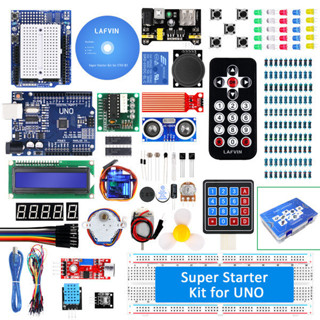 ♞♘kiki 優選鋪Lafvin 超級入門套件/學習套件適用於 Arduino 的 UNO R3 專案帶 CD 教程