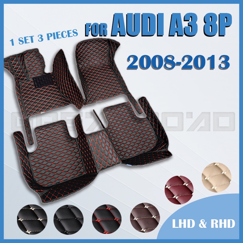 汽車腳墊適用於奧迪 A3 8P sportback 2008 2009 2010 2012 2013 定制汽車腳墊汽車地