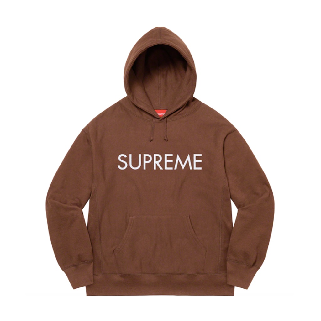 [FLOMMARKET]Supreme 22FW Capital Hoodie Sweatshirt Logo 帽T棕色